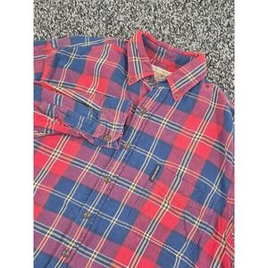 Vintage Abercrombie & Fitch Shirt Mens Medium The BIG SHIRT Plaid Flannel 90s